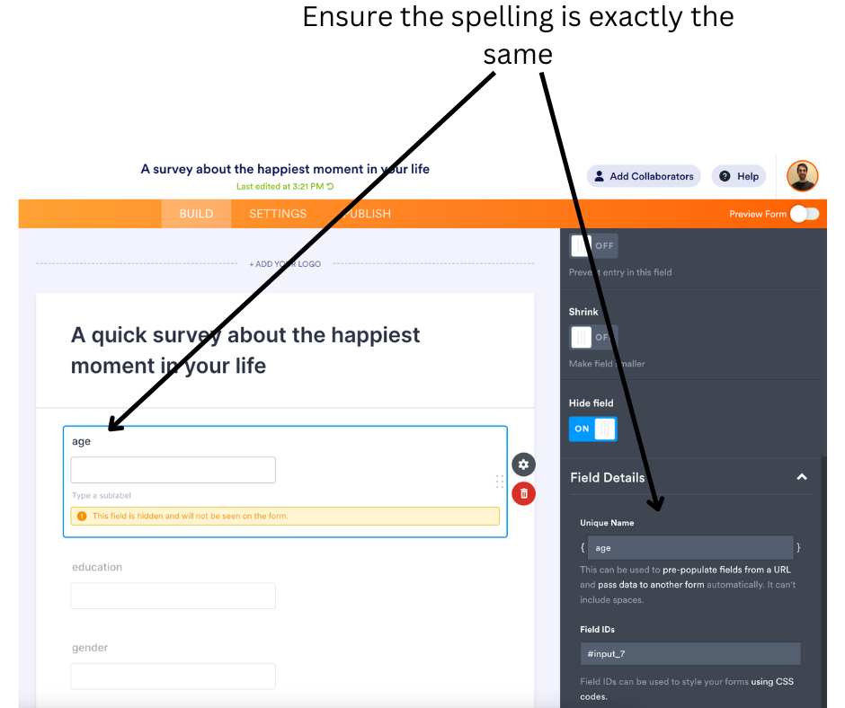 Instructions For Integrating Jotform With Positly - Positly